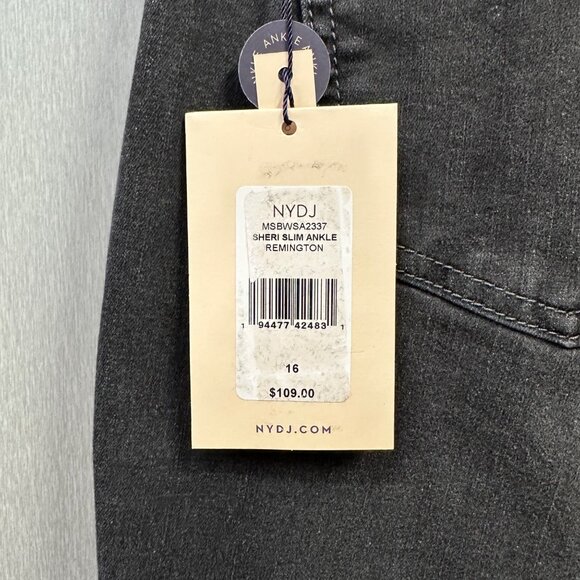 NYDJ Womens Mid Rise Sheri Slim Fit Ankle Stretch Denim Jeans Remington Size 16 - Picture 7 of 11